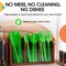 Exquisite Polished Plastic Silverware – 150 Pcs Heavy Duty Cutlery Set – 50 Each of Forks, Knives & Spoons – Disposable Utensil Set for Parties, Events & Catering – Flatware Set by Party Solids